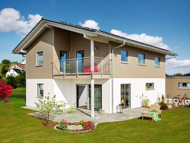 Fertighaus E 20-172.2 - Energieplus-Fertighaus von SchwörerHaus Schlüsselfertig ab 512364€, Außenansicht 1