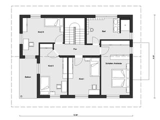 Fertighaus E 20-172.2 - Energieplus-Fertighaus von SchwörerHaus Schlüsselfertig ab 512364€, Satteldach-Klassiker Grundriss 2
