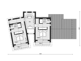 Fertighaus E 20-172.4 - Fertighaus mediterran von SchwörerHaus Schlüsselfertig ab 704818€, Satteldach-Klassiker Grundriss 2