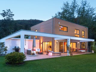 Fertighaus E 20-176.2 - Markantes Fertighaus als Kubus von SchwörerHaus Schlüsselfertig ab 530557€, Cubushaus Außenansicht 2