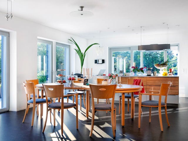 Fertighaus E 20-196.2 - Energiesparhaus von SchwörerHaus Schlüsselfertig ab 571672€, Pultdachhaus Innenansicht 2