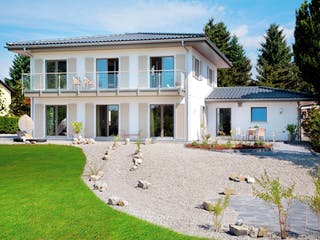 Fertighaus E 20-201.1 - Französischer Landhausstil von SchwörerHaus Schlüsselfertig ab 646157€, Stadtvilla Außenansicht 2