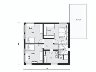 Fertighaus E 20-144.8 - Skandinavisches Holzhaus als Fertighaus von SchwörerHaus Schlüsselfertig ab 437751€, Grundriss 2