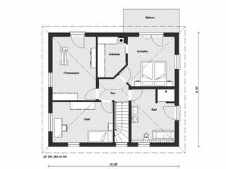 Fertighaus E 20-163.2 - Nachhaltige Stadtvilla von SchwörerHaus Schlüsselfertig ab 448554€, Stadtvilla Grundriss 2