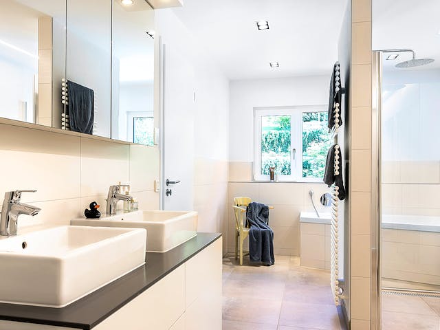 Fertighaus E 20-222.1 - Villa in Hanglage von SchwörerHaus Schlüsselfertig ab 1031805€, Cubushaus Innenansicht 5