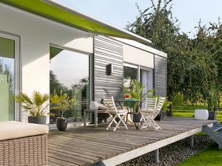 Fertighaus F 10-043.13 - Wohnmodul FlyingSpace als Anbau von SchwörerHaus Schlüsselfertig ab 185273€, Bungalow Außenansicht 3