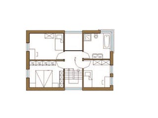 Massivhaus Simple von Wagener Systemhausbau Schlüsselfertig ab 248000€, Stadtvilla Grundriss 1