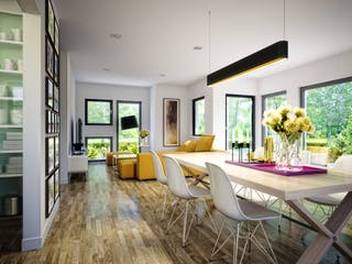 Fertighaus SOLUTION 125 V3 von Living Fertighaus Schlüsselfertig ab 350140€, Satteldach-Klassiker Innenansicht 1