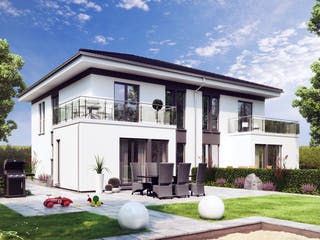 Fertighaus SOLUTION 242 V6 von Living Fertighaus Schlüsselfertig ab 589769€, Stadtvilla Außenansicht 1