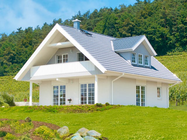 Fertighaus Sonnholm von Danhaus Deutschland Schlüsselfertig ab 392680€, Satteldach-Klassiker Außenansicht 1