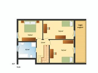 Fertighaus Sonnholm von Danhaus Deutschland Schlüsselfertig ab 392680€, Satteldach-Klassiker Grundriss 2