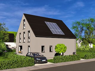 Massivhaus HAUSKONZEPT Klassik von Splietker Bau, Satteldach-Klassiker Außenansicht 2