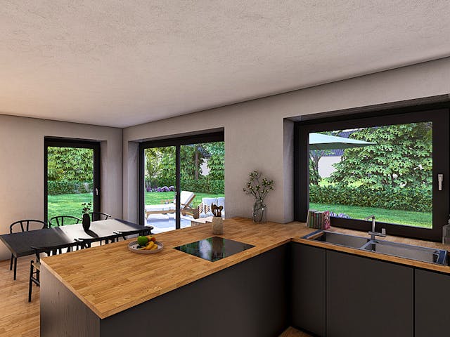 Massivhaus HAUSKONZEPT Villa von Splietker Bau, Stadtvilla Innenansicht 2