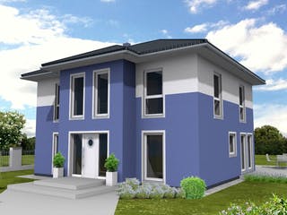 Fertighaus Stadtvilla 159 von Suckfüll Energiesparhaus Schlüsselfertig ab 471375€, Stadtvilla Außenansicht 1