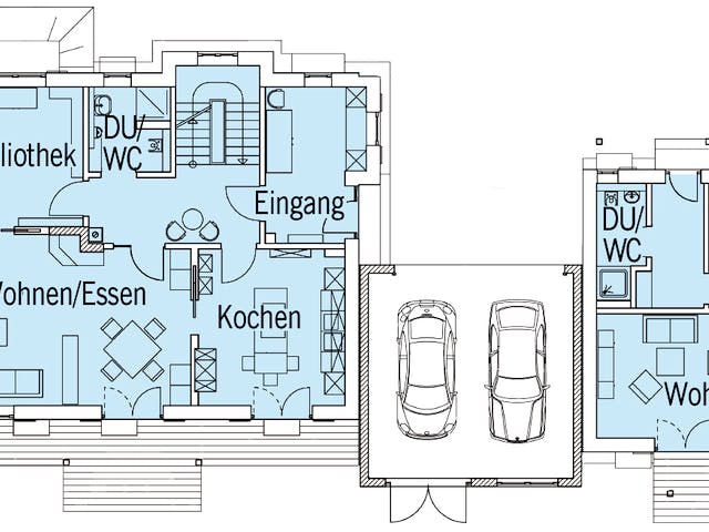 Fertighaus Steinhauser - Kundenhaus von Bau-Fritz Schlüsselfertig ab 920000€, Stadtvilla Grundriss 1