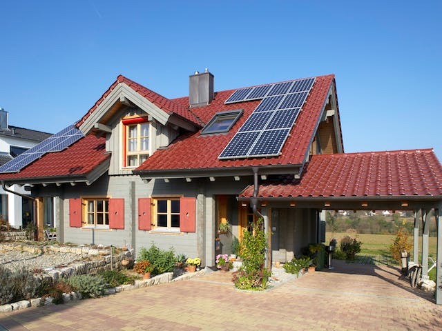 Blockhaus Steinheim von Rems-Murr-Holzhaus Schlüsselfertig ab 492000€, Satteldach-Klassiker Außenansicht 1