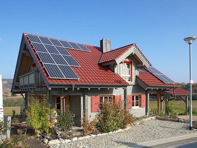 Blockhaus Steinheim von Rems-Murr-Holzhaus Schlüsselfertig ab 492000€, Satteldach-Klassiker Außenansicht 2