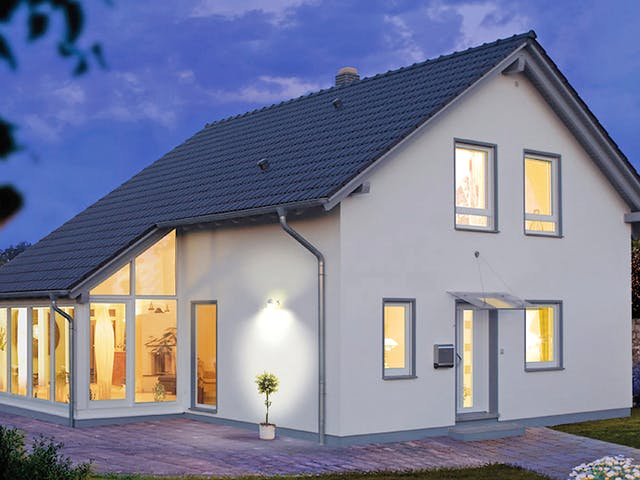 Fertighaus Stockholm von Fingerhut Haus Schlüsselfertig ab 400631€, Satteldach-Klassiker Außenansicht 1