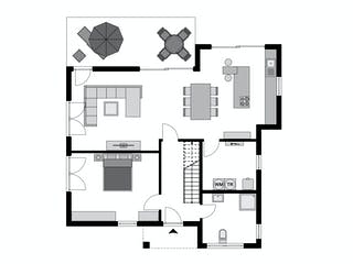 Fertighaus Klassiker CITY Gestaltungsidee GL 03 von STREIF Haus, Stadtvilla Grundriss 1