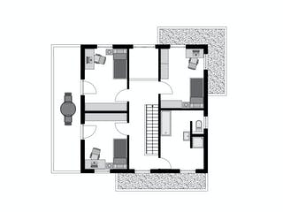 Fertighaus Klassiker CITY Gestaltungsidee GL 03 von STREIF Haus, Stadtvilla Grundriss 2