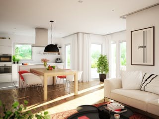 Fertighaus SUNSHINE 125 V5 von Living Fertighaus Schlüsselfertig ab 301963€, Satteldach-Klassiker Innenansicht 2