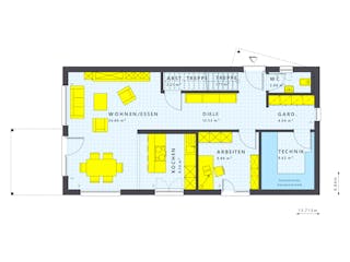 Fertighaus SUNSHINE 156 V3 von Living Fertighaus Schlüsselfertig ab 452114€, Cubushaus Innenansicht 1