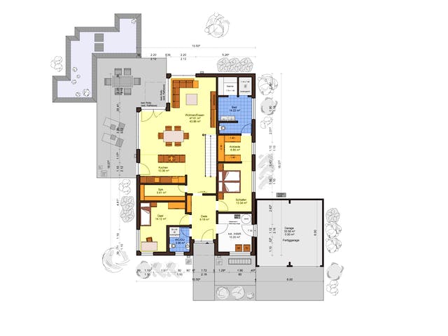 Fertighaus Superio von Büdenbender Hausbau, Cubushaus Grundriss 1