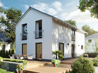 Massivhaus Aura 125 von Town & Country Haus Deutschland Schlüsselfertig ab 232050€, Satteldach-Klassiker Außenansicht 2