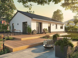 Massivhaus Bungalow 100 von Town & Country Haus Deutschland Schlüsselfertig ab 204350€, Bungalow Außenansicht 1