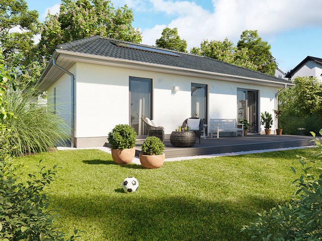 Massivhaus Bungalow 78 von Town & Country Haus Deutschland Schlüsselfertig ab 176650€, Bungalow Außenansicht 1 Massivhaus Bungalow 78 von Town & Country Haus Deutschland Schlüsselfertig ab 176650€, Bungalow Außenansicht 1
