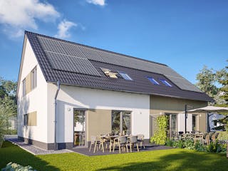 Massivhaus DH Behringen 116 von Town & Country Haus Deutschland Schlüsselfertig ab 223250€, Außenansicht 2