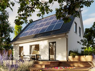 Massivhaus Flair 110 von Town & Country Haus Deutschland Schlüsselfertig ab 210450€, Satteldach-Klassiker Außenansicht 2