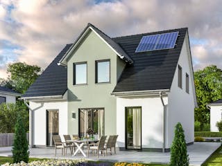 Massivhaus Flair 113 von Town & Country Haus Deutschland Schlüsselfertig ab 222850€, Satteldach-Klassiker Außenansicht 2