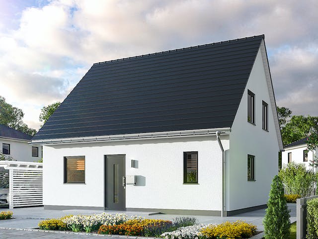 Massivhaus Flair 113 von Town & Country Haus Deutschland Schlüsselfertig ab 216750€, Satteldach-Klassiker Außenansicht 4