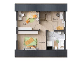 Massivhaus FürDich von Town & Country Haus Deutschland Schlüsselfertig ab 172290€, Satteldach-Klassiker Grundriss 2