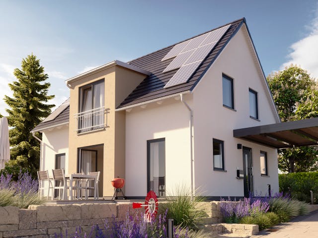 Massivhaus Lichthaus 121 von Town & Country Haus Deutschland Schlüsselfertig ab 230390€, Satteldach-Klassiker Außenansicht 2