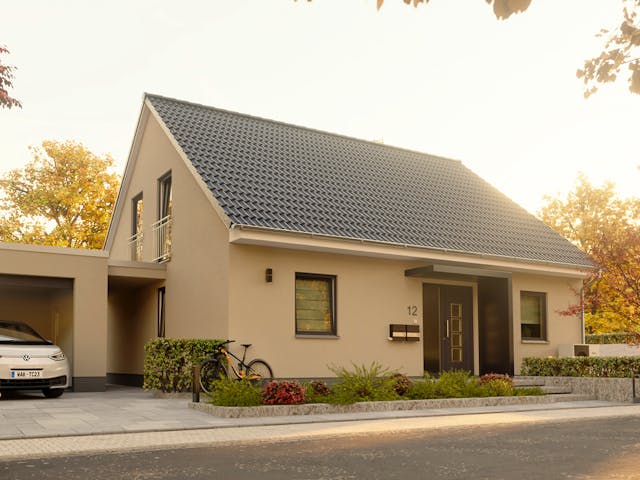 Massivhaus Mitwachshaus Flair 148 von Town & Country Haus Deutschland Schlüsselfertig ab 240750€, Außenansicht 2