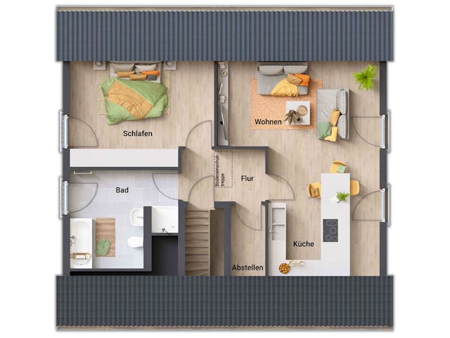 Massivhaus Mitwachshaus Flair 148 von Town & Country Haus Deutschland Schlüsselfertig ab 240750€, Grundriss 4