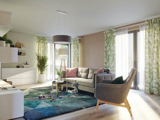 Massivhaus Stadthaus Aura 136 von Town & Country Haus Deutschland Schlüsselfertig ab 267150€, Pultdachhaus Innenansicht 1