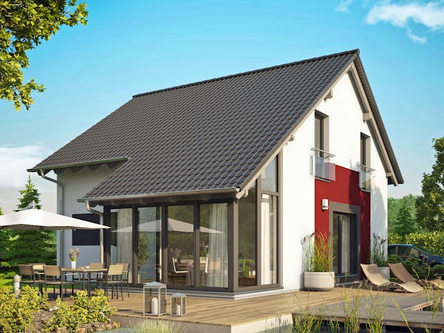 Fertighaus Top von Büdenbender Hausbau, Satteldach-Klassiker Außenansicht 1