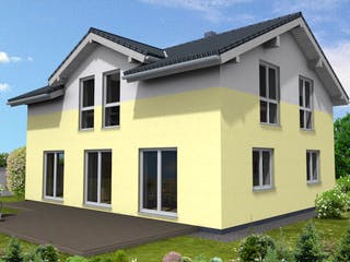 Fertighaus Trendline 166 von Suckfüll Energiesparhaus Schlüsselfertig ab 458494€, Satteldach-Klassiker Außenansicht 1