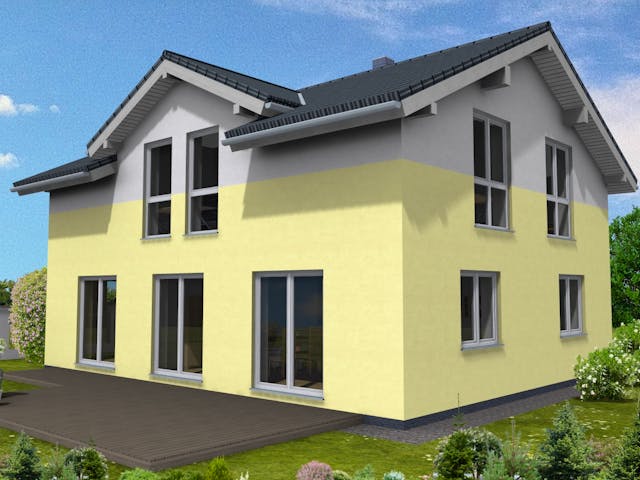Fertighaus Trendline 166 von Suckfüll Energiesparhaus Schlüsselfertig ab 458494€, Satteldach-Klassiker Außenansicht 1 Fertighaus Trendline 166 von Suckfüll Energiesparhaus Schlüsselfertig ab 458494€, Satteldach-Klassiker Außenansicht 1