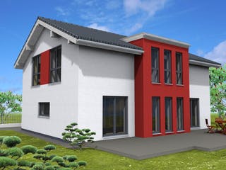 Fertighaus Trendline 180 von Suckfüll Energiesparhaus Schlüsselfertig ab 497981€, Satteldach-Klassiker Außenansicht 1