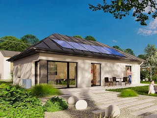 Fertighaus Largo 98 von Ü-Haus, Bungalow Außenansicht 1