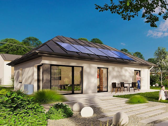 Fertighaus Largo 98 von Ü-Haus, Bungalow Außenansicht 1