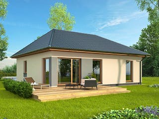 Fertighaus Largo 98 von Ü-Haus, Bungalow Außenansicht 3