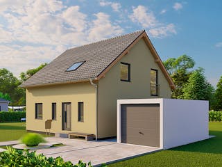 Fertighaus Nova 75 von Ü-Haus, Satteldach-Klassiker Außenansicht 2