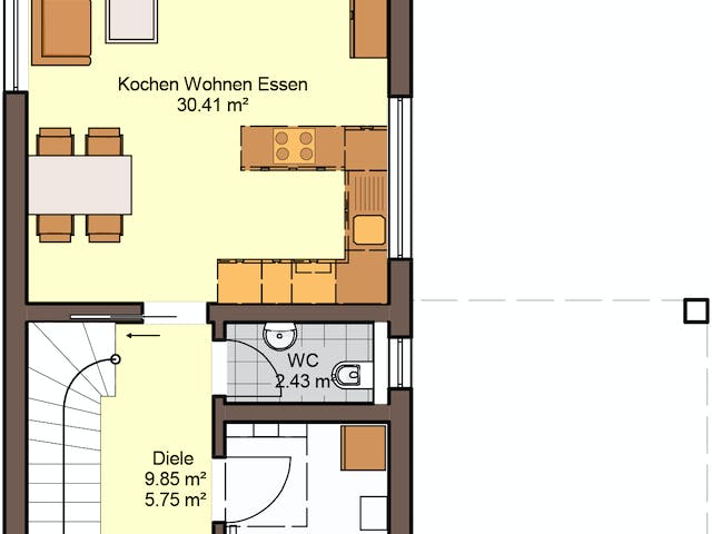 Fertighaus Uno 101 von Büdenbender Hausbau, Cubushaus Grundriss 1