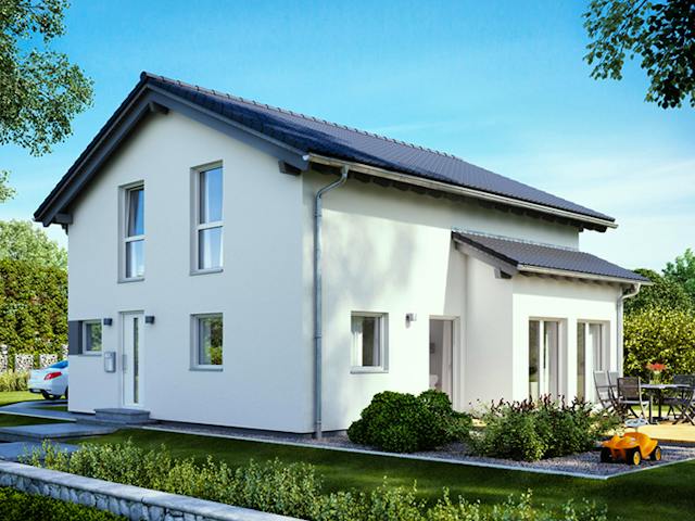 Fertighaus UNO 2.0 100 S180 von FingerHaus Schlüsselfertig ab 343789€, Satteldach-Klassiker Außenansicht 1
