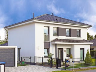 Massivhaus Stadtvilla V_149 von VARIODOMO Bausysteme Schlüsselfertig ab 344700€, Stadtvilla Außenansicht 1